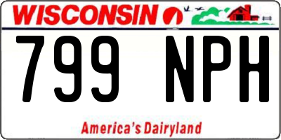 WI license plate 799NPH