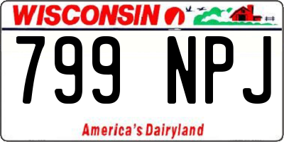 WI license plate 799NPJ