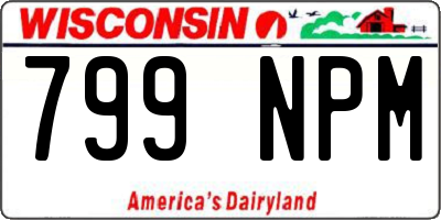 WI license plate 799NPM