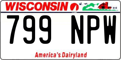 WI license plate 799NPW