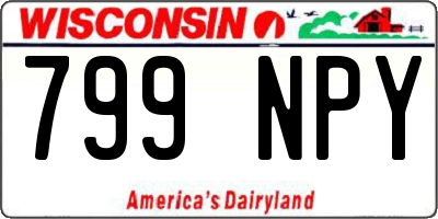 WI license plate 799NPY