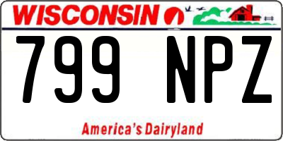 WI license plate 799NPZ