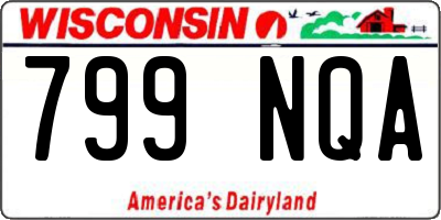 WI license plate 799NQA