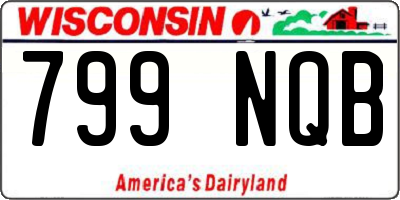 WI license plate 799NQB