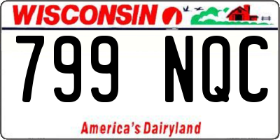 WI license plate 799NQC