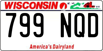 WI license plate 799NQD