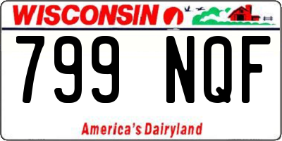 WI license plate 799NQF
