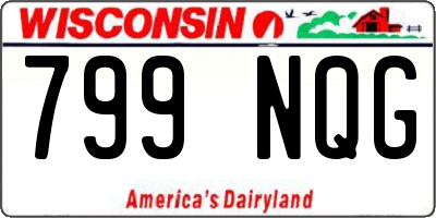 WI license plate 799NQG