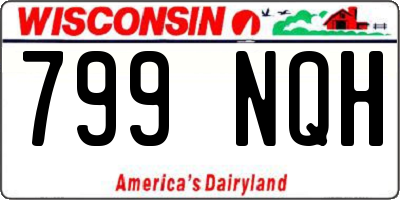 WI license plate 799NQH