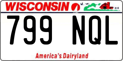 WI license plate 799NQL