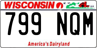 WI license plate 799NQM