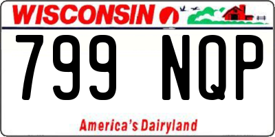 WI license plate 799NQP