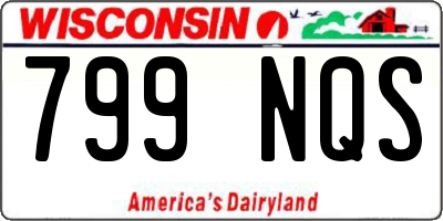 WI license plate 799NQS