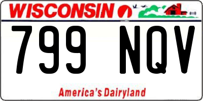 WI license plate 799NQV