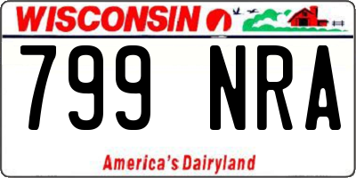 WI license plate 799NRA