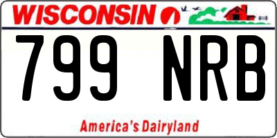 WI license plate 799NRB