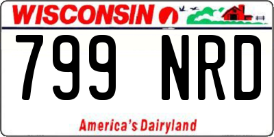 WI license plate 799NRD