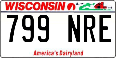 WI license plate 799NRE