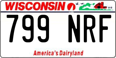 WI license plate 799NRF
