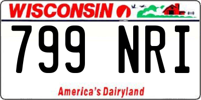 WI license plate 799NRI