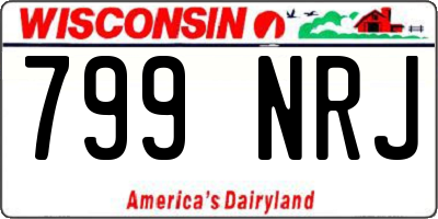 WI license plate 799NRJ