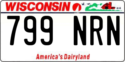 WI license plate 799NRN