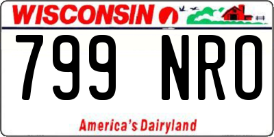 WI license plate 799NRO