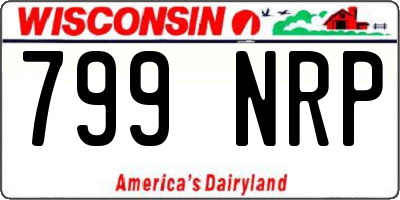 WI license plate 799NRP