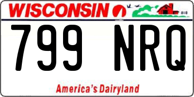 WI license plate 799NRQ