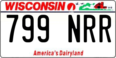 WI license plate 799NRR