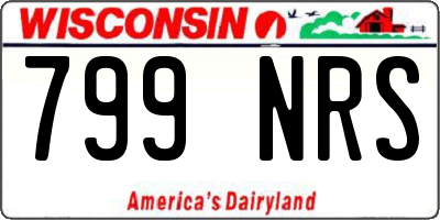 WI license plate 799NRS
