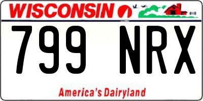 WI license plate 799NRX