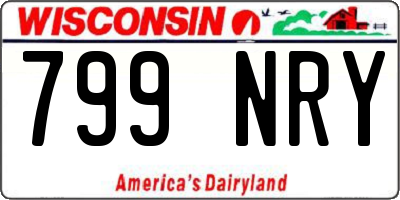 WI license plate 799NRY
