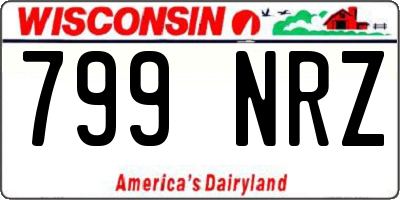 WI license plate 799NRZ