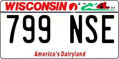 WI license plate 799NSE