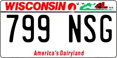 WI license plate 799NSG