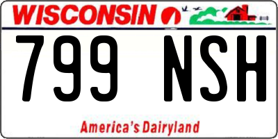 WI license plate 799NSH
