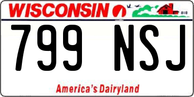 WI license plate 799NSJ