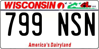WI license plate 799NSN