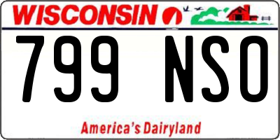 WI license plate 799NSO