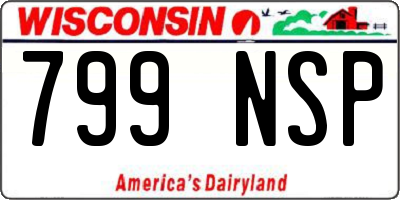 WI license plate 799NSP