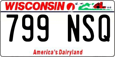 WI license plate 799NSQ