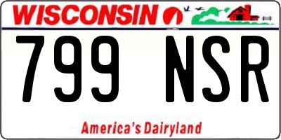 WI license plate 799NSR