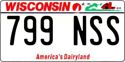 WI license plate 799NSS