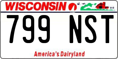 WI license plate 799NST