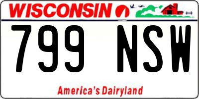 WI license plate 799NSW