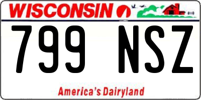 WI license plate 799NSZ