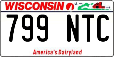 WI license plate 799NTC