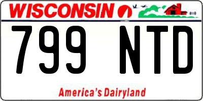 WI license plate 799NTD