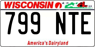 WI license plate 799NTE